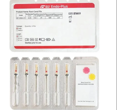 Endo Plus Gold Rotary File 21MM | Woodpecker Heat-Treated NiTi Rotary Files